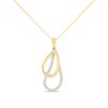 9ct Diamond-set Double Teardrop Necklace - D97127