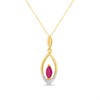 9ct Marquise Ruby And Diamond Necklace - D97137