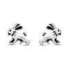 Silver Rabbit Stud Earrings - F0154
