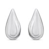 Silver Teardrop Bubble Stud Earrings - 11mm - F0243