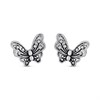 Silver Butterfly Stud Earrings - F0290