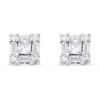 Silver Cubic Zirconia Cluster Stud Earrings - 5mm - F04123