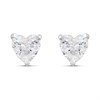 Silver CZ Heart Stud Earrings- 5mm - F04238