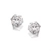 Silver Round Cubic Zirconia Stud Earrings - 4mm - F0484