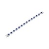 Silver Blue CZ Cushion Halo Bracelet - F14188