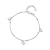 Silver Heart Charm Bracelet - F14216