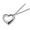 Silver Floating Heart Necklace - F3355