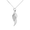 Silver Twisted Leaf Necklace - F3372