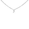 Silver Mini Initial J Necklace - F35109