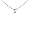 Silver Mini Initial S Necklace - F35118