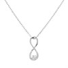 Silver Cubic Zirconia Infinity Necklace - F35139