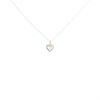 Silver Rainbow Cubic Zirconia Heart Necklace - F35147
