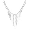 Silver Cubic Zirconia Multi Drop Choker - F35148