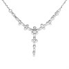 Silver Cubic Zirconia Y Necklace - F35149