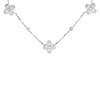 Silver Cubic Zirconia Clover Necklace - F35160