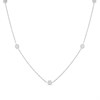 Silver Hammered Disc Chain Necklace - F35165