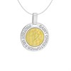 Gold Plated Silver St. Christopher Necklace - F4514