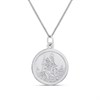 Silver Double Sided St Christopher Pendant- 19mm - F4704