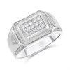 Silver Cubic Zirconia Signet Ring - F5121
