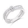 Silver Baguette Knot CZ Ring - F60101