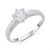 Silver Solitaire CZ Ring - F60109