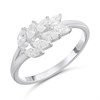 Silver Leaf Pattern Ring - F60111