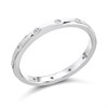 Silver Cubic Zirconia Band Ring - F6047