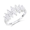 Silver Marquise Cubic Zirconia Graduated Ring - F6098