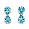 Fiorelli Silver Blue Crystal Infinity Stud Earrings - 15mm - F66153