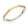 Fiorelli Silver Gold Plated Octagon Ring - F66178