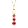 Fiorelli Silver P5280P 9ct Gold Plated Pink Crystal Necklace - F66219