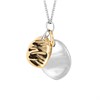 Fiorelli P5250 Silver Gold Plated Organic Double Necklace - F66237