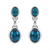Fiorelli E6225T Silver Aqua Crystal Drop Earrings - F66240