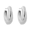Fiorelli E6366C Silver CZ Chunky Hoop Earrings - F66247