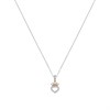 Disney Sterling Silver 18ct Gold Plated CZ Heart Crown Necklace - F67123