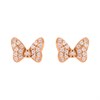 Disney Minnie Mouse Sterling Silver Rose Gold Plated CZ Bow Studs - F67126