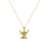 Disney Sterling Silver Lilo And Stitch Gold Plated Necklace - F67127