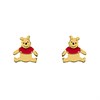 Disney Sterling Silver Winnie The Pooh Gold Plated Earrings - F67134