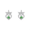 E906315RAUGL.PH Disney Silver Princess Green CZ Stud Earrings - F67179