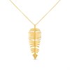 Elements Silver Gold Plated Palm Leaf Pendant P5046 - F68105
