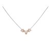 Elements Silver And Rose Gold Plated Pearl Flower Necklace - F6811