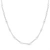 Silver Twisted Link Chain Necklace - F8819