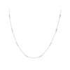 Silver Ball Station Necklace - 24in - F9511