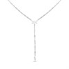 Silver Twist Y Drop Necklace - F9612