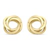 9ct Gold Twisted Circle Stud Earrings - 6mm - G0241
