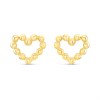 9ct Gold Heart Stud Earrings - G0291