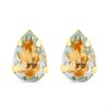 9ct Gold Blue Topaz Stud Earrings - 6mm - G04106