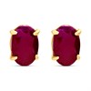 9ct Gold Ruby Stud Earrings - 6mm - G04125