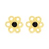 9ct Gold Sapphire Daisy Stud Earrings - 8mm - G04144