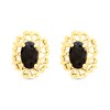 9ct Gold Sapphire Stud Earrings - 8mm - G04145